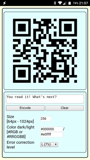 lWSQR lightweight Web Server QR code